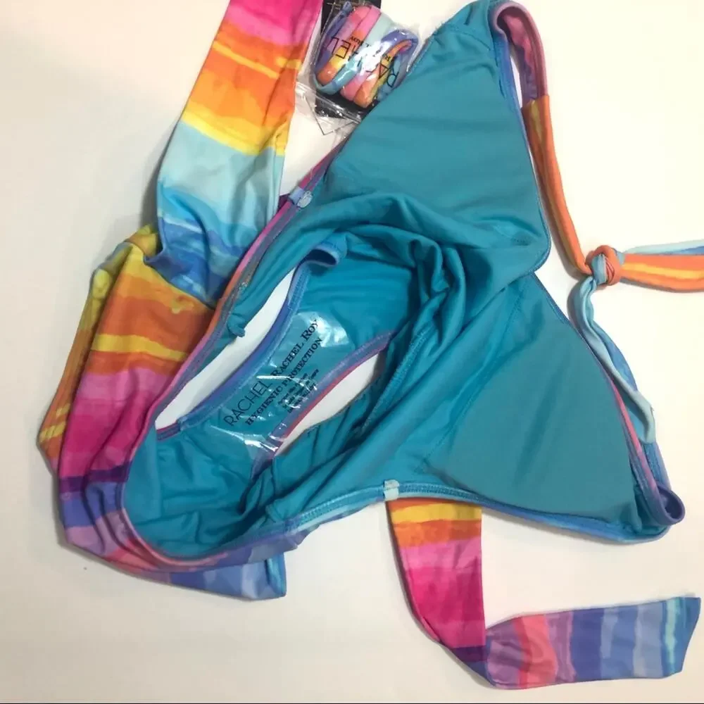 Rachel Roy Wrap Front Belted One Piece Swimsuit